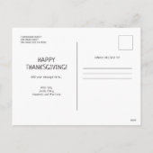 gefüllt mit Dankeschön zum Erntedankfest Feiertagspostkarte (Rückseite)