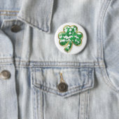 Gefüllt mit Glück-Kleeblatt Button (Beispiel)