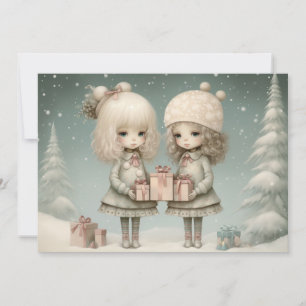 Gefüllt mit Liebe und Lachen: Ein Fest Feiertagskarte