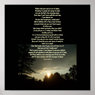 Gefüllt mit Schmerz und niemand, der schuld...Post Poster