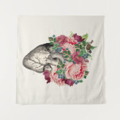 Gefüllt mit überfließendem anatomischem Herzen Wandteppich (Vorderseite (Horizontal))