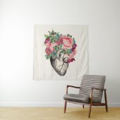 Gefüllt mit überfließendem anatomischem Herzen Wandteppich (Beispiel)