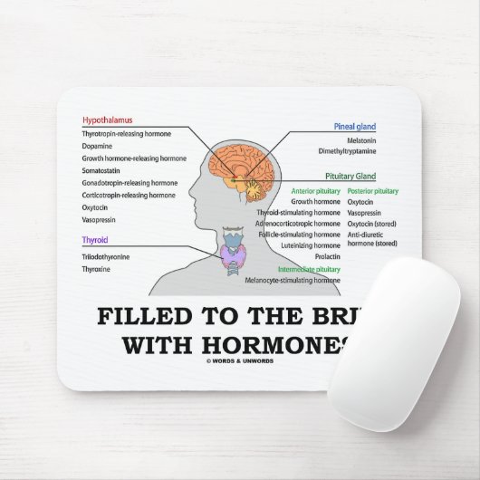 Gefüllt zum Rand mit Hormonen (Anatomie) Mousepad (Mit Mouse)
