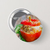Gefüllte Paprika mit Hackfleischsauce und Käse Button (Vorne & Hinten)