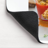 Gefüllte Paprika mit Hackfleischsauce und Käse Mousepad (Ecke)