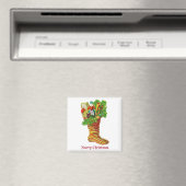 Gefüllter Weihnachtsstrumpf Vintage-Magnet Magnet (In Situ (Geschirrspüler))
