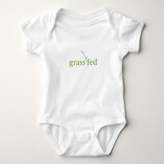Gefüttert Gras Baby Strampler (Vorderseite)