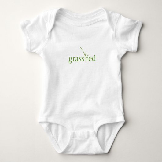 Gefüttert Gras Baby Strampler (Vorderseite)