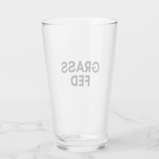 gefüttert Gras Glas (Rückseite)
