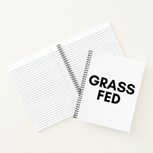 gefüttert Gras Notizblock (Innenseite)