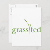 Gefüttert Gras Postkarte (Vorne/Hinten)