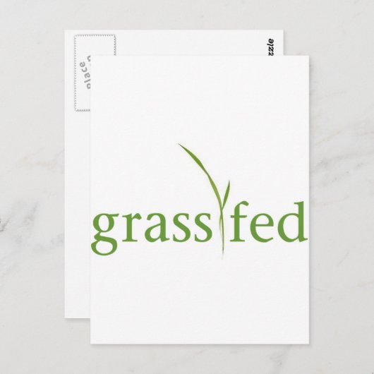 Gefüttert Gras Postkarte (Vorne/Hinten)