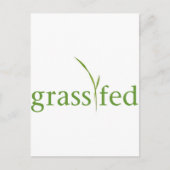 Gefüttert Gras Postkarte (Vorderseite)