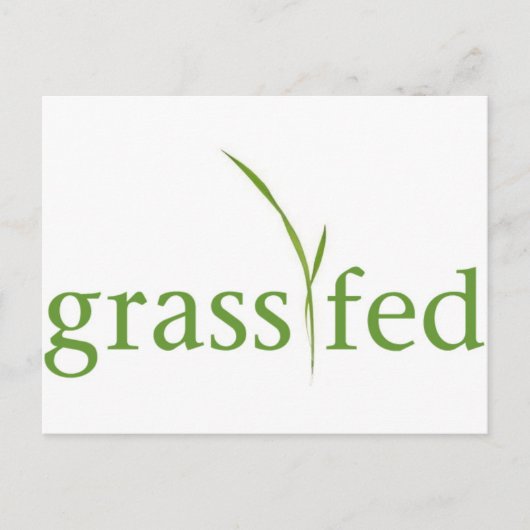 Gefüttert Gras Postkarte (Vorderseite)