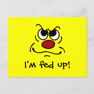 Gefüttert Grumpey Postkarte
