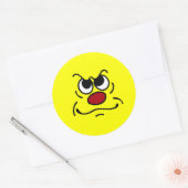 Gefüttert Grumpey Runder Aufkleber (Umschlag)