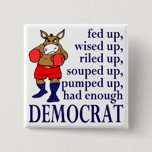 Gefüttert herauf demokratisches button