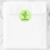 Gefüttert Mais Runder Aufkleber (Tasche)