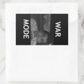 Gefüttert sind da oben - Kriegsmodus Rechteckiger Aufkleber (Tasche)