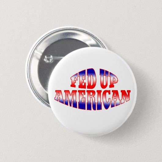 GEFÜTTERT UP AMERICAN Patriotic Red White Blue Button (Vorne & Hinten)