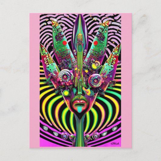Gegabelt Postkarte (Vorderseite)