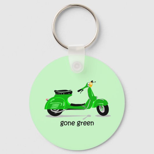 gegangen Green Scooter Schlüsselanhänger (Vorderseite)
