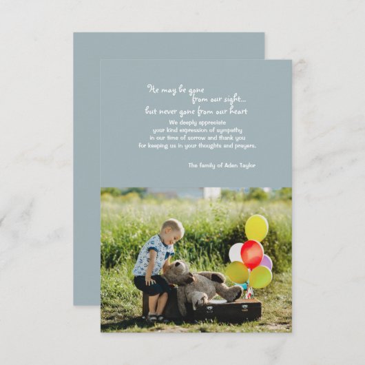 Gegangen von unserem Anblick-Foto-Trauerfall danke (Vorne/Hinten)