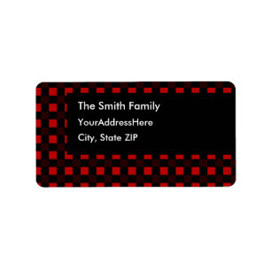 Gegangen zum karierten Adressen-Etikett Adressaufkleber