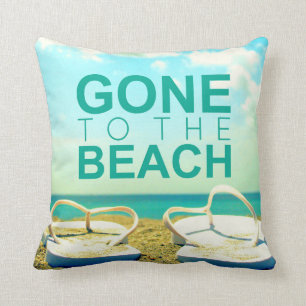 Gegangen zum Strand drehen Sie Reinfall-Kissen um Kissen