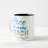 Gegangen zum Strand Zweifarbige Tasse (Vorderseite Links)