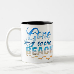 Gegangen zum Strand Zweifarbige Tasse