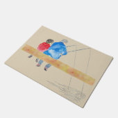 Gegangene fischenfußmatte fußmatte (Schrägansicht)