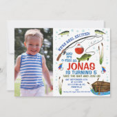 Gegangene fischenoder fischende themenorientierte einladung (Vorderseite)