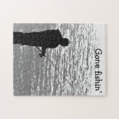 Gegangene Fischerei am See-Puzzlespiel Puzzle (Horizontal)