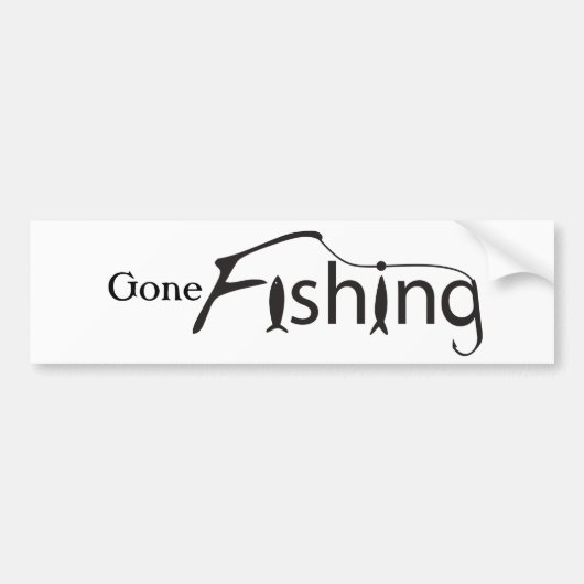 Gegangene Fischerei Autoaufkleber (Vorne)