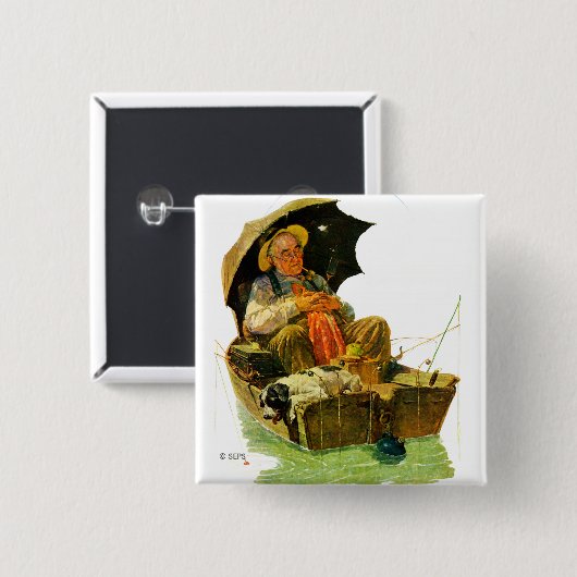 Gegangene Fischerei Button (Vorne & Hinten)