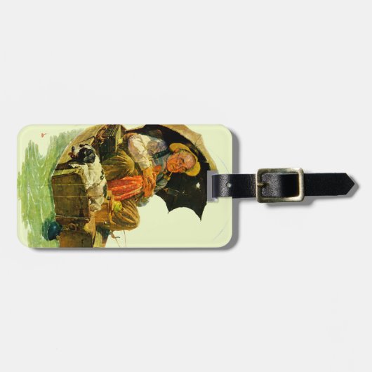 Gegangene Fischerei Gepäckanhänger (Vorderseite horizontal)