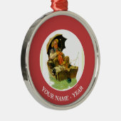 Gegangene Fischerei Ornament Aus Metall (Rechts)