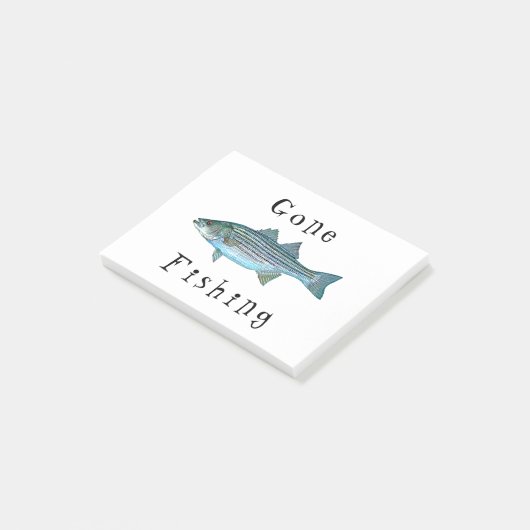 Gegangene Fischerei Post-it Klebezettel (angewinkelt)