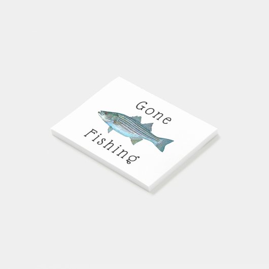 Gegangene Fischerei Post-it Klebezettel (angewinkelt)