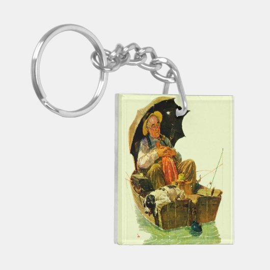 Gegangene Fischerei Schlüsselanhänger (Vorderseite links)
