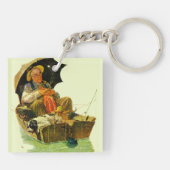 Gegangene Fischerei Schlüsselanhänger (Rückseite)