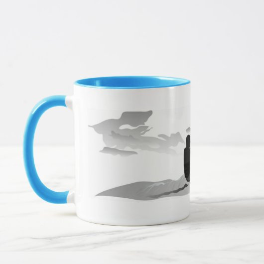 Gegangene Knoten Kitesurfing - blaue Akzent Tasse (Links)