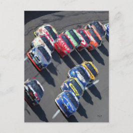 Gegangene laufende Postkarte