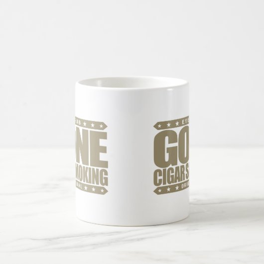 GEGANGENE RAUCHENDE ZIGARRE - i-Liebe-feinste Kaffeetasse (Mittel)