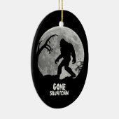 Gegangene Squatchin - Bigfoot-Silhouette mit Mond Keramik Ornament (Rechts)