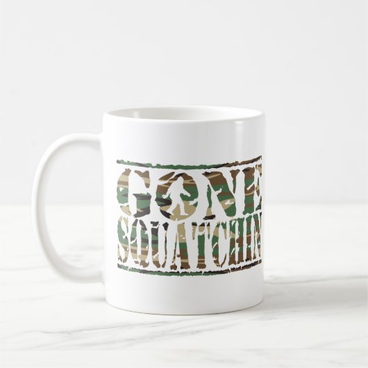 GEGANGENE SQUATCHIN CAMOUFLAGE KAFFEETASSE (Links)