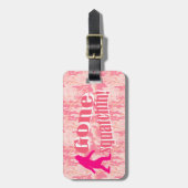 Gegangene squatchin Rosa-Camouflage Gepäckanhänger (Vorderseite vertikal)
