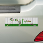 Gegangener Fishin Autoaufkleber (Auf Auto)