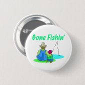 Gegangener Fishin Knopf Button (Vorne & Hinten)
